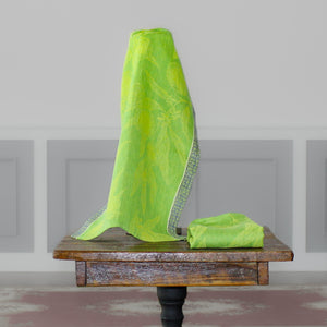 Sullivan tea towel linen jacquard parrot green